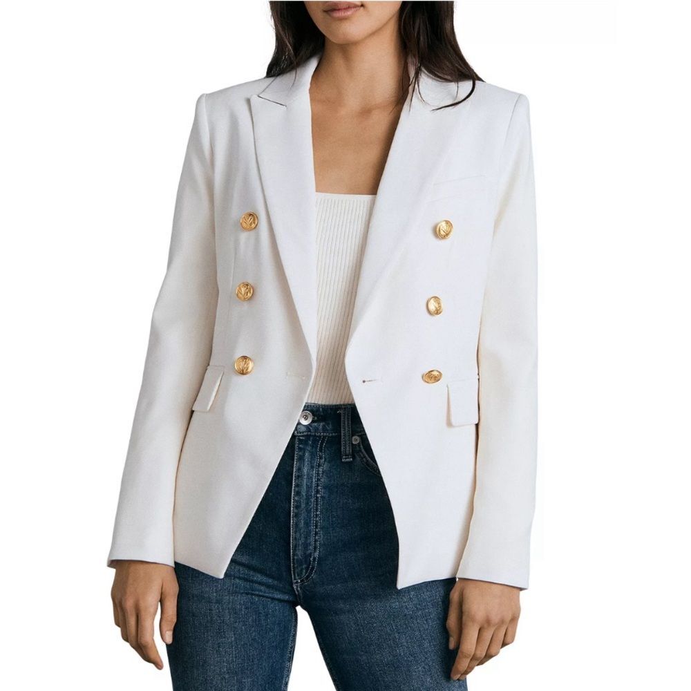 Rag & Bone Preston Wool Blazer in White, NWT, Size 0 - Picture 13 of 15